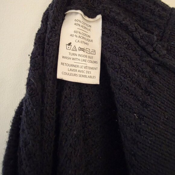 Women’s Black Knit Short-Sleeve Cardigan with Belt - Picture 6 of 6